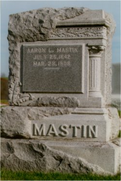 Headstone of Aaron Loder Mastin