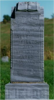Headstone of Allen Fields