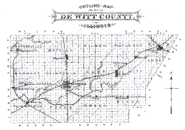 DeWitt County Illinois 1882 map