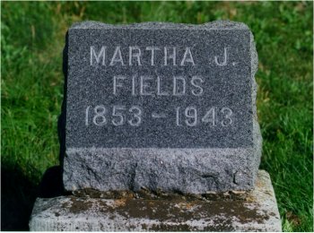 Headstone of Martha Jane (Mastin) Fields
